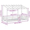 vidaXL Kinderbett mit Dach 80x200 cm Massivholz Kiefer