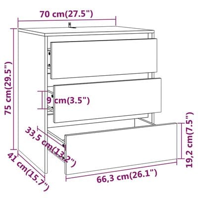 vidaXL 2-tlg. Sideboard Weiß Holzwerkstoff