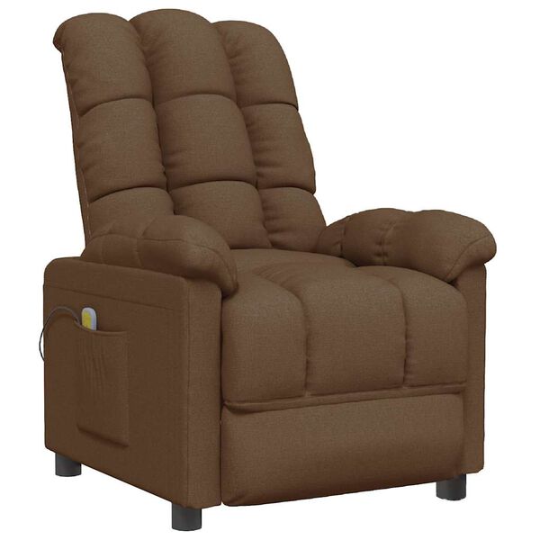 vidaXL Massagesessel Braun Stoff