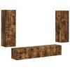 vidaXL TV-Schrankset 4 pcs Ger&auml;ucherte Eiche Holzwerkstoff