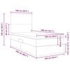 vidaXL Aufbewahrungsbett mit Matratze Dunkelgrau 100 x 200 cm Samt