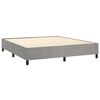 vidaXL Boxspringbett mit Matratze & LED Hellgrau 180x200 cm Samt