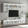 vidaXL TV-Schrank mit LED-Leuchten Wei&szlig; 80x30x30 cm