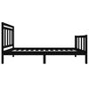 vidaXL Massivholzbett Schwarz 100x200 cm