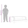 vidaXL Kindersofa Hellgrau 80x45x30 cm Samt