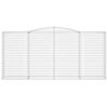 vidaXL Gabionen mit Hochbogen 4 Stk. 400x50x180/200cm Verzinktes Eisen