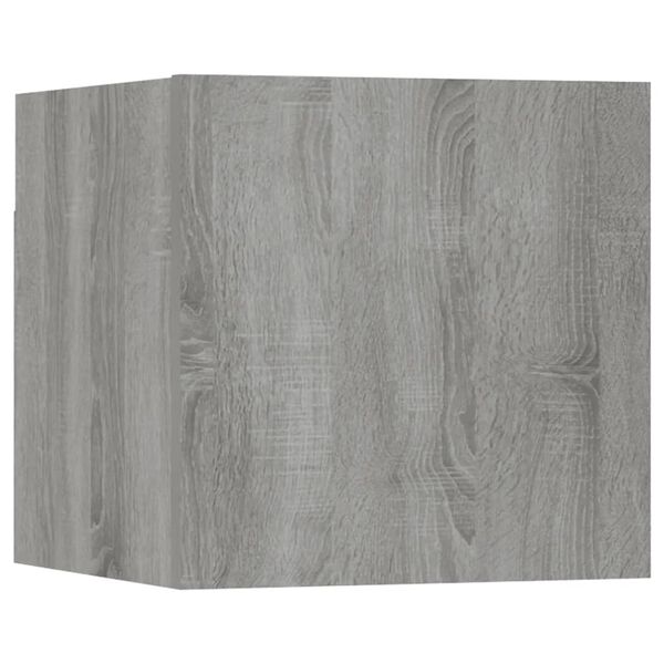 vidaXL TV-Wandschrank 8 Stk. Grau Sonoma 30,5x30x30 cm