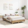 vidaXL Bettgestell ohne Matratze Artisan-Eiche 135x190cm Holzwerkstoff
