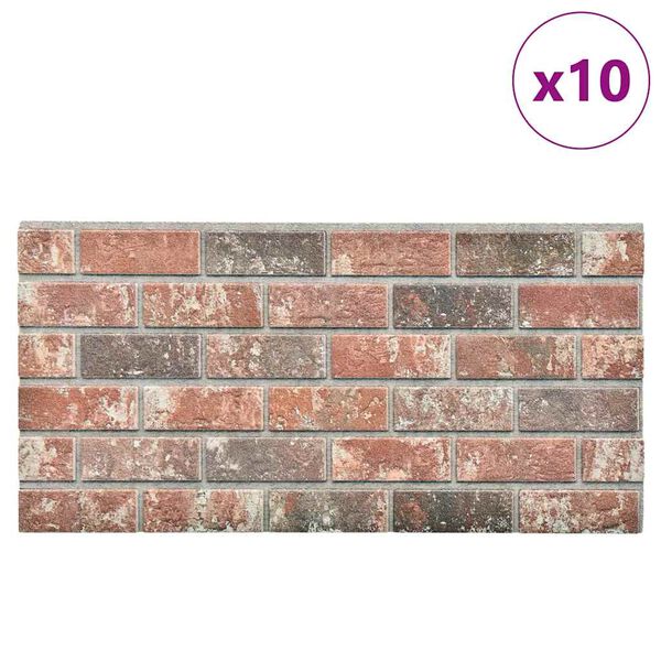vidaXL 3D-Wandpaneele 10 Stk. Dunkelbraun & Grau Backstein-Optik EPS