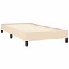 vidaXL Bettgestell ohne Matratze Creme 90x190 cm Stoff