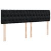 vidaXL Boxspringbett mit Matratze Schwarz 180x200 cm Samt