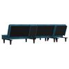 vidaXL Schlafsofa in L-Form Blau 255x140x70 cm Samt