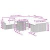 vidaXL 11-tlg. Garten-Sofagarnitur mit Kissen Beige Poly Rattan