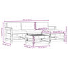 vidaXL 5-tlg. Garten-Lounge-Set mit Kissen Grau Massivholz