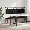 vidaXL H&auml;ngevorderseite Wandmontiert Schwarz 190 x 55 x 7 cm Stoff