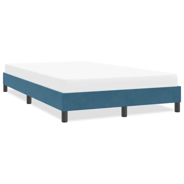 vidaXL Bettgestell ohne Matratze Dunkelblau 120x220 cm Samt
