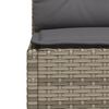 vidaXL 10-tlg. Garten-Sofagarnitur mit Kissen Grau Poly Rattan