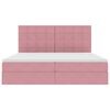 vidaXL Aufbewahrungsbett mit Matratze Rosa 200 x 200 cm Samt