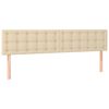 vidaXL Ottoman-Bett mit Matratzen Creme 180x200 cm Stoff