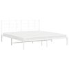 vidaXL Bettgestell mit Kopfteil Metall Wei&szlig; 180x200 cm