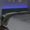 vidaXL LED Kopfteil Dunkelgr&uuml;n 200x5x78/88 cm Samt