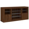 vidaXL Sideboard mit LED-Leuchten Braun Eichen-Optik 142,5x37x67 cm