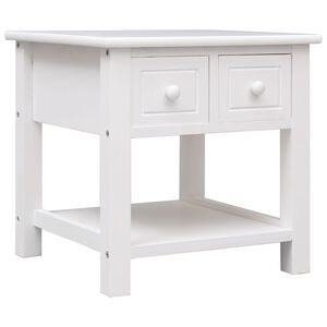 vidaXL Beistelltisch Wei&szlig; 40 x 40 x 40 cm Paulownia Holz