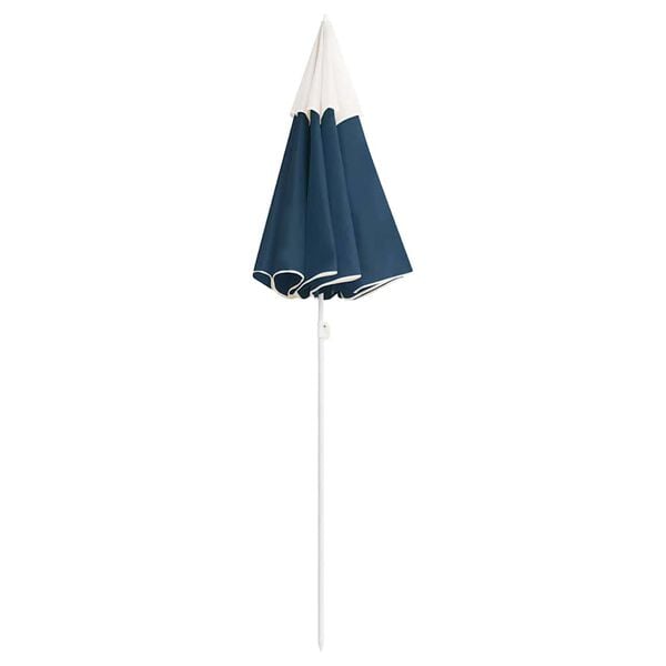 vidaXL Sonnenschirm mit Stahlmast Blau 180 cm