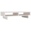 vidaXL Monitorst&auml;nder Wei&szlig; 60x27x14 cm Massivholz Kiefer