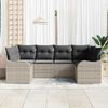 vidaXL Gartensofa-set Hellgrau Poly-Rattan