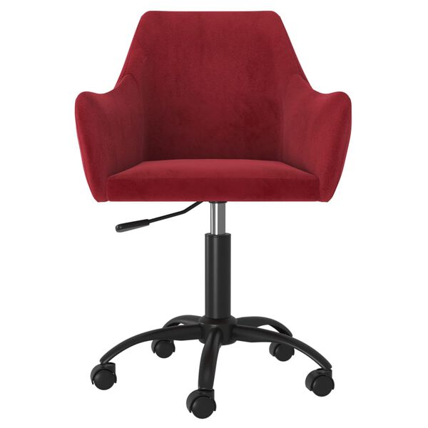 vidaXL Esszimmerst&uuml;hle 4 Stk. Drehbar Weinrot Samt