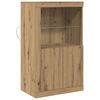 vidaXL LED-Sideboard 60,5 x 37 x 100 cm Holzwerkstoff Artisan-Eiche