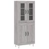 vidaXL Highboard Grau Sonoma 69,5x34x180 cm Holzwerkstoff