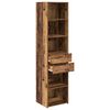 vidaXL Highboard Altholz 45 x 42,5 x 185 cm Holzwerkstoff