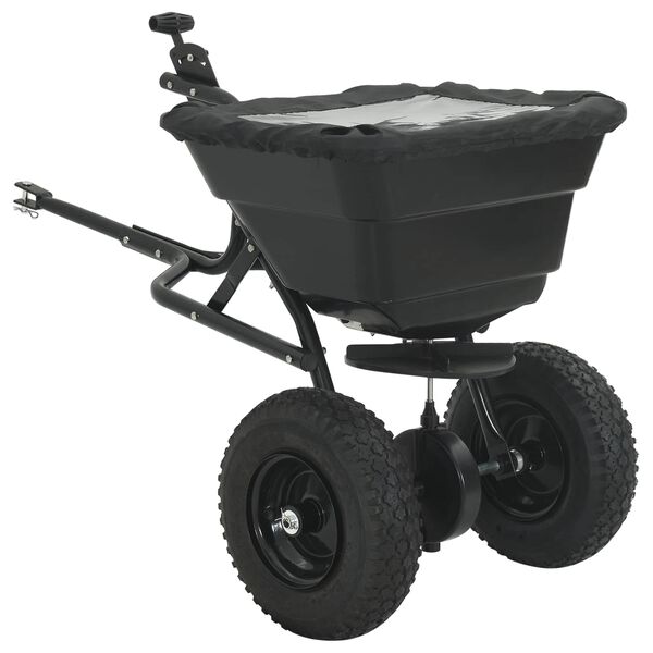vidaXL Streuer Schwarz 53 x 108 x 74 cm PVC und Stahl