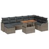 vidaXL Garten-Sofa-Set 9 stk. Grau Poly Rattan