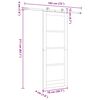 vidaXL Schiebet&uuml;r Wei&szlig; und Schwarz 78 x 211 cm Massives Kiefernholz