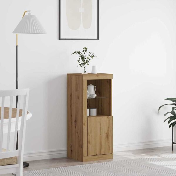 vidaXL LED-Sideboard Braun 41 x 37 x 100 cm Holzwerkstoff