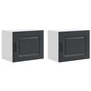 vidaXL Geschirrsp&uuml;lerfront Kalmar 2 pcs Schwarz Holzwerkstoff