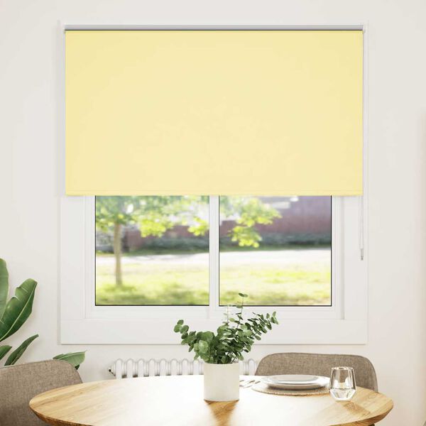 vidaXL Verdunkelungsrollo Gelb 140x150cm Stoffbreite 136,6cm Polyester
