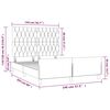 vidaXL Bettgestell ohne Matratze Schwarz 140x200 cm Samt