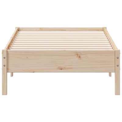 vidaXL Massivholzbett ohne Matratze 75x190 cm Kiefernholz