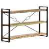 vidaXL B&uuml;cherregal 3 F&auml;cher 140x30x80 cm Altholz Massiv