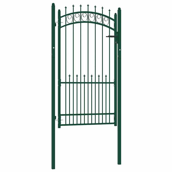 vidaXL Zauntor mit Spitzen Stahl 104x134,5 cm Gr&uuml;n