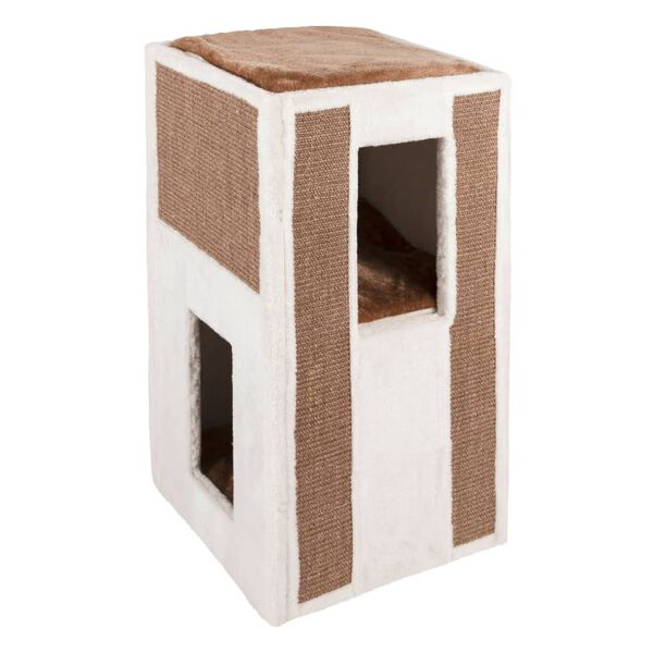 Kerbl Kratztonne Galina 40x40x78 cm Wei&szlig; und Braun