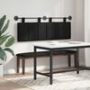 vidaXL H&auml;ngevorderseite Wandmontiert Schwarz 150 x 55 x 5 cm Stoff