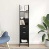 vidaXL B&uuml;cherregal Schwarz Eichen-Optik 40 x 35 x 180 cm Holzwerkstoff