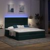 vidaXL Ottoman-Bett mit Matratzen & LEDs Dunkelgr&uuml;n 180x200 cm Samt