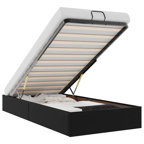 vidaXL Ottoman-Bett ohne Matratze Schwarz 100x200 cm Kunstleder