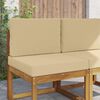 vidaXL Sofakissen f&uuml;r drau&szlig;en 2 pcs Beige Polyester